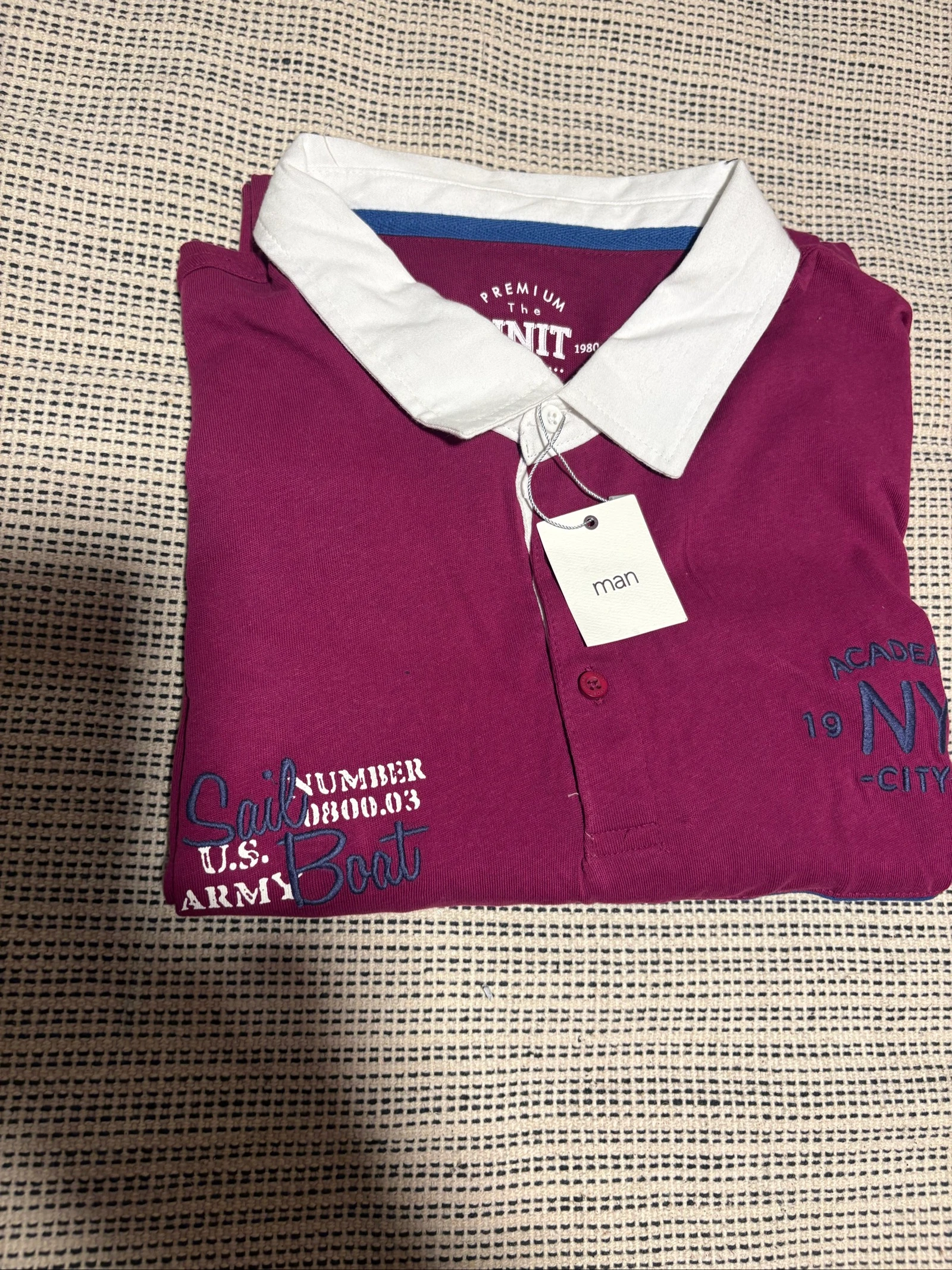polo rugby manga larga burdeos the unit 2xl nuevo con etiquetas